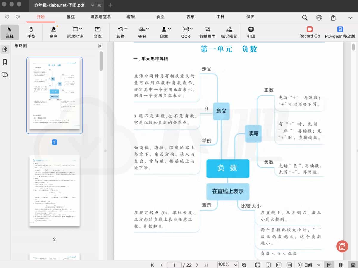 六年级数学下册单元思维导图期末归类复习(人教版)